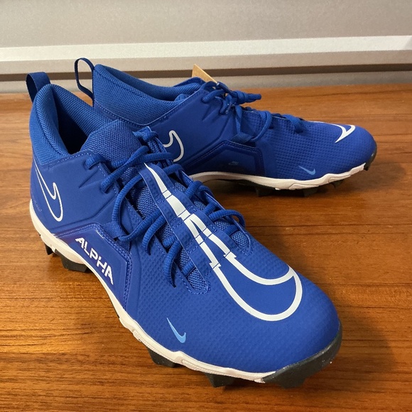 Nike Men Alpha Menace 3 Shark Blue Football Cleat CV0582-414 Size 13 - Picture 1 of 8